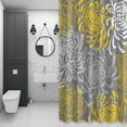 thumbnail image 4 of Vintage Floral Shower Curtain for Bathroom Decor, Pastoral White Yellow Chrysanthemum Waterproof Fabric Shower Curtain, 36"x72" Set with 12 Hooks, 4 of 9