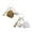 Beige & White 1Pack, variant on Baseball Keychain Three Piece Set, Red, 1-Pack