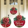 thumbnail image 2 of Festive Door Hanging Decoration Christmas Wreath for Front Entrance Round Wall Hanging Outdoor Decorative Piece for Farmhouse Porch Spring Summer Fall Holiday Celebrations, 2 of 9