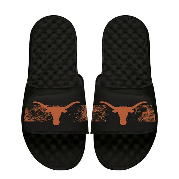 Men's ISlide Black Texas Longhorns Distressed Slide Sandals