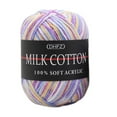 thumbnail image 1 of 50g/Ball Colorful 3 ply Yarn Handmade DIY Scarf Pillow Blanket Knitting Crochet Soft Milk Cotton Yarn, 1 of 5