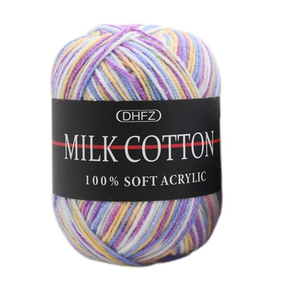 50g/Ball Colorful 3 ply Yarn Handmade DIY Scarf Pillow Blanket Knitting Crochet Soft Milk Cotton Yarn