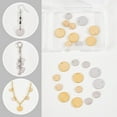 thumbnail image 4 of 1box 48pcs golden Flat Round Blank Pendants 4 styles Coin Disc Charm for Necklace Bracelet Jewelry Making Accessories, 4 of 7