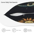 thumbnail image 5 of DouZhe Velvet Decorative Throw Pillow Covers Set of 2, Soft Square Cushion Cover with Invisible Zipper Fantasy Moon Sun Face Printing, 16"x16", 5 of 7