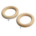 thumbnail image 4 of FUEENIRVA 2Set Drapery Rod Wood Rings for Low Noise Window Curtains, 4 of 6