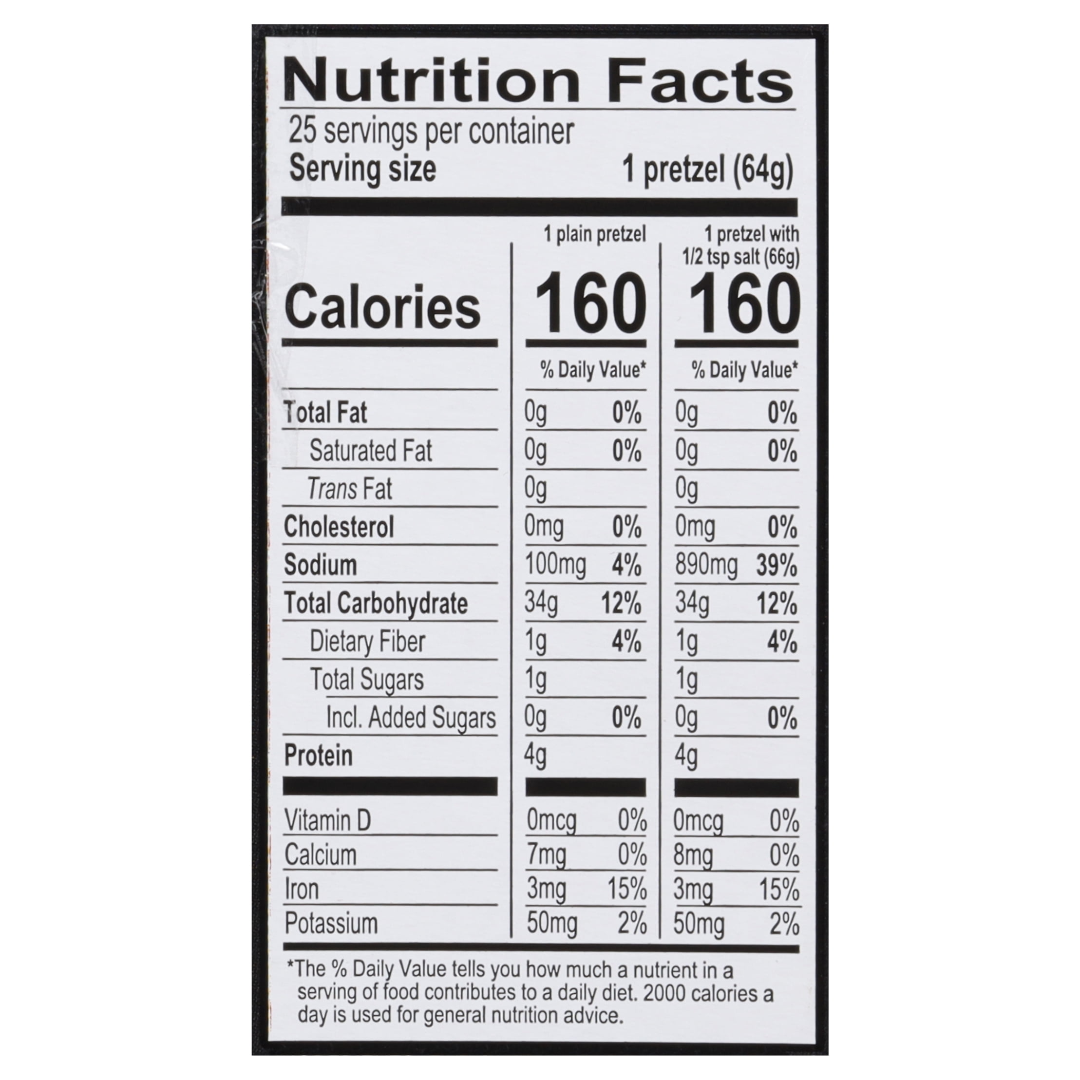 Super Pretzel Nutrition Label Besto Blog