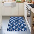 thumbnail image 3 of 2x3 Ft Entryway Area Rug, Watercolor Floral Kitchen Rug Runner Washable Floor Mat, Summer Tropical Monstera Leaves Blue Non Slip Indoor Door Mat Throw Carpet for Bathroom Living Room Bedroom, 3 of 8