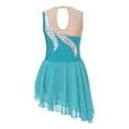 thumbnail image 2 of YONGHS Kids Girls Shiny Diamond Sleeveless Ice Skating Dance Dress Mesh Splice Ballet Dance Leotard Turquoise 6, 2 of 5