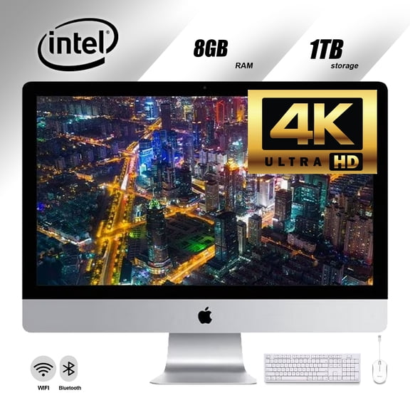 Restored Apple iMac (2019) A2116 21.5" 8GB 1TB Core™ i3-8100, Radeon Pro 555, Silver