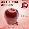 thumbnail image 2 of 30PCS Artificial Red Apples, Fake Fruit Lifelike Simulation Apples for Home Kitchen Table Basket Decoration, 3.43" x 2.95", 2 of 3