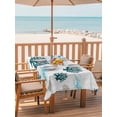 thumbnail image 2 of Outdoor Tablecloths with Umbrella Hole & Zipper, Jellyfish Coral Coastal 60 x102 Inch Rectangle Tablecloths, Nautical Summer Beach Ocean Sea Waterproof Table Cloth, Patio/Pool/Picnic Table Covers, 2 of 8