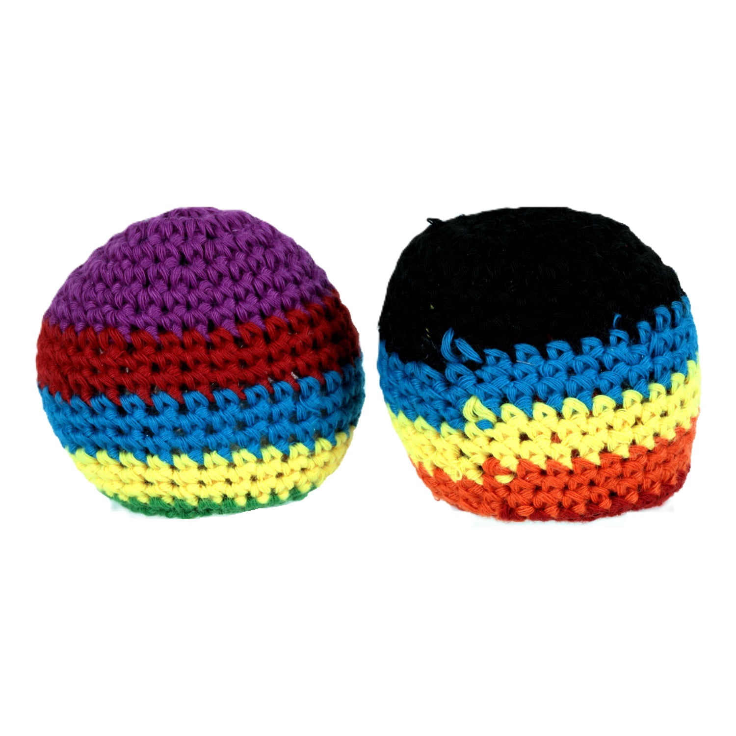 Crochet Footbag 2-Pack – 2.25 x 2 in, 40g Kick Sack Balls for Adults & Kids, Juggling & Stress Relief Toy