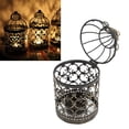 thumbnail image 1 of Bougeoir en Fer Rétro Européen Protection contre la Rouille Style Élégant Vintage pour Terrasse Extérieure Fête, 1 of 7