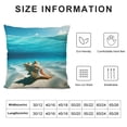 thumbnail image 5 of Orinice Linen Throw Pillow Cover Beautifull Sea Shell at The Bottom of Sand Reflections Home Decor Pillowcase  Cushion Cover for Sofa Couch Bed and Car White, 5 of 5