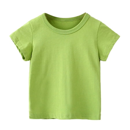 

Utoimkio Clearance Toddler Baby Boy Girl Solid Short Sleeve T-Shirts Infant Cotton Shirts Summer Crew Neck Tops