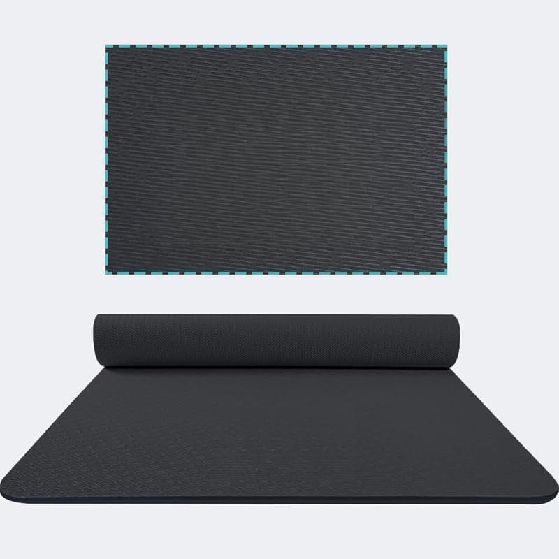 Extra Thick TPE Yoga Mat - 72"x 32" Thickness 1/2 Inch -Eco Friendly SGS Certified - With High Density Anti-Tear Exercise Bolster For Home Gym Travel & Floor Outside