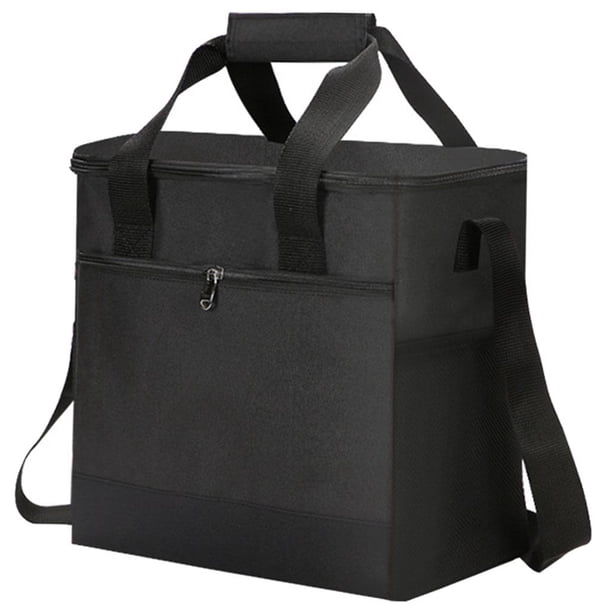 Cesta de almacenamiento Bolsa De Picnic Portátil Bolsa De Enfriador De Contenedor De Comida Con Aislamiento Térmico Para Exterior Negro Negro Magideal Cesta de almacenamiento