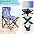 thumbnail image 4 of 600D Oxford Camping Chair Portable Foldable Chair Supports 220 lbs for Picnic, Fishing, Backpacking Blue and Purple Rhombus Shapes, 4 of 8