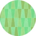 thumbnail image 1 of Ahgly Company Machine Washable Indoor Round Transitional Green Area Rugs, 4' Round, 1 of 7