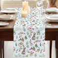 thumbnail image 3 of Table Runners 72 Inches Long Dress Scarves, Bunny Floral Easter Farmhouse Kitchen Table Runner, Coffee Tablerunners, Elegant Pastoral Spring Floral Rabbits 16x72 Inch, 3 of 9