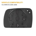 thumbnail image 2 of Car Right Side Rearview Mirror Glass Heated with Backing Plate for BMW X5 2000-2006, 2 of 7