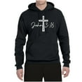 thumbnail image 2 of Wild Bobby John 3:16 Cross Inspirational/Christian Unisex Graphic Hoodie Sweatshirt, Black, Small, 2 of 5