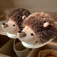 thumbnail image 3 of House Slippers for Woman Soft Indoor Slippers with Hedgehog Design for Winter Home Use Cozy and Warm for Comfort, 3 of 5