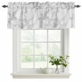 thumbnail image 2 of 2 Pack Valances for Windows, Gray Marble Window Valances for Living Room/Bedroom/Bathroom, Minimalism Modern Abstract Ombre Texture Light Filtering Kitchen Curtain Valance 60"W x18" L, 2 of 9