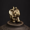 thumbnail image 3 of Lefu Retro Cute Pure Copper Brass Solid Elephant Keychain Chain Pendant Crafts, 3 of 9