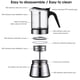 thumbnail image 4 of Cafetera Italiana Visible Del Pote De Moka Del Acero Inoxidable Para Ministerio Del Interior, Manija Resistente Al Calor, 4 of 7