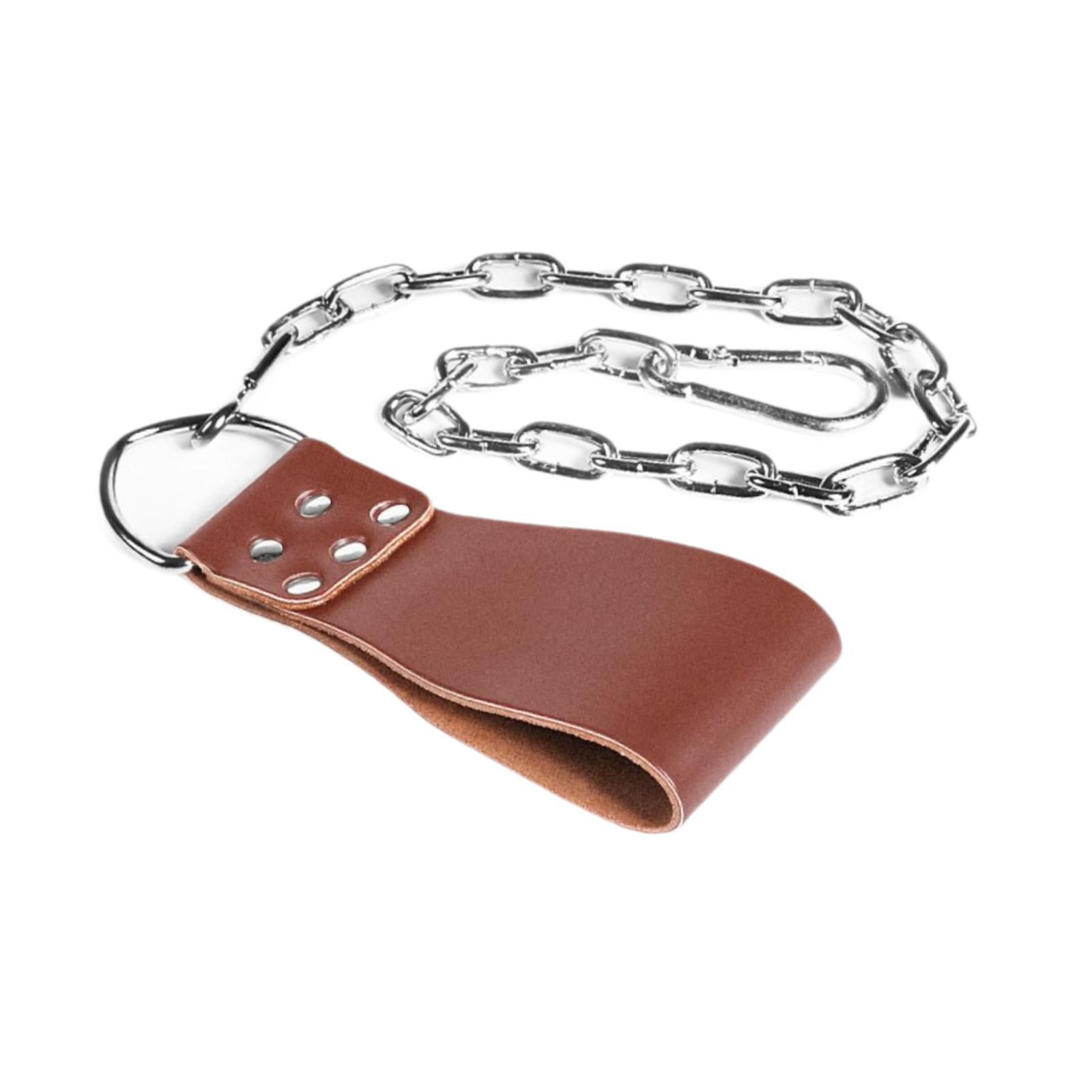 Baoblaze Dumbbell Loading Strap with Chain Waist Belt Attachment for Women Bodybuilding Brown