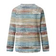 thumbnail image 4 of FAIWAD Women's Color Block Long Sleeve Tunics Tops Round Neck Loose Fall Winter Lightweight Pullover Top, 4 of 5