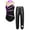Purple&Black, variant on Doomiva Kids Girls 2Pcs Dance Leotard Outfits Dancewear Sleeveless Patchwork Dance Unitards and Metallic Pants Set Gold&Black 6