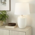 thumbnail image 4 of 24" White Ceramic Jug Table Lamp - Nourison, 4 of 7