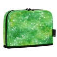 thumbnail image 2 of Standing Pencil Case with Base Large Capacity Stationery Pouch Pen Bag with Zipper for Women Men Green Ink Splatter Pattern, 2 of 7