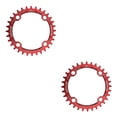 thumbnail image 4 of Greeniant Juego de bielas, placa de disco de , piñón ancho para bicicleta, 104BCD, agujero para bicicletas de montaña, cadena de aleación de rojo y 32T 2Conjunto, 4 of 6