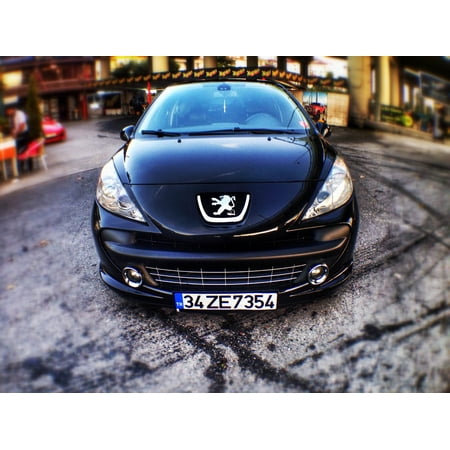 Peugeot 207 Car - LAMINATED POSTER Car Black Gt Peugeot 207 Poster Print 24 x 36