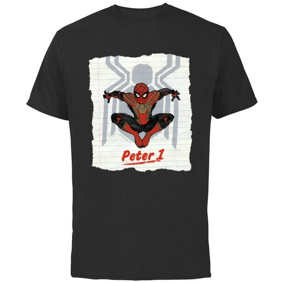 Marvel Spider-Man: No Way Home Peter 1 - Short Sleeve Cotton T-Shirt for Adults - Customized-Black
