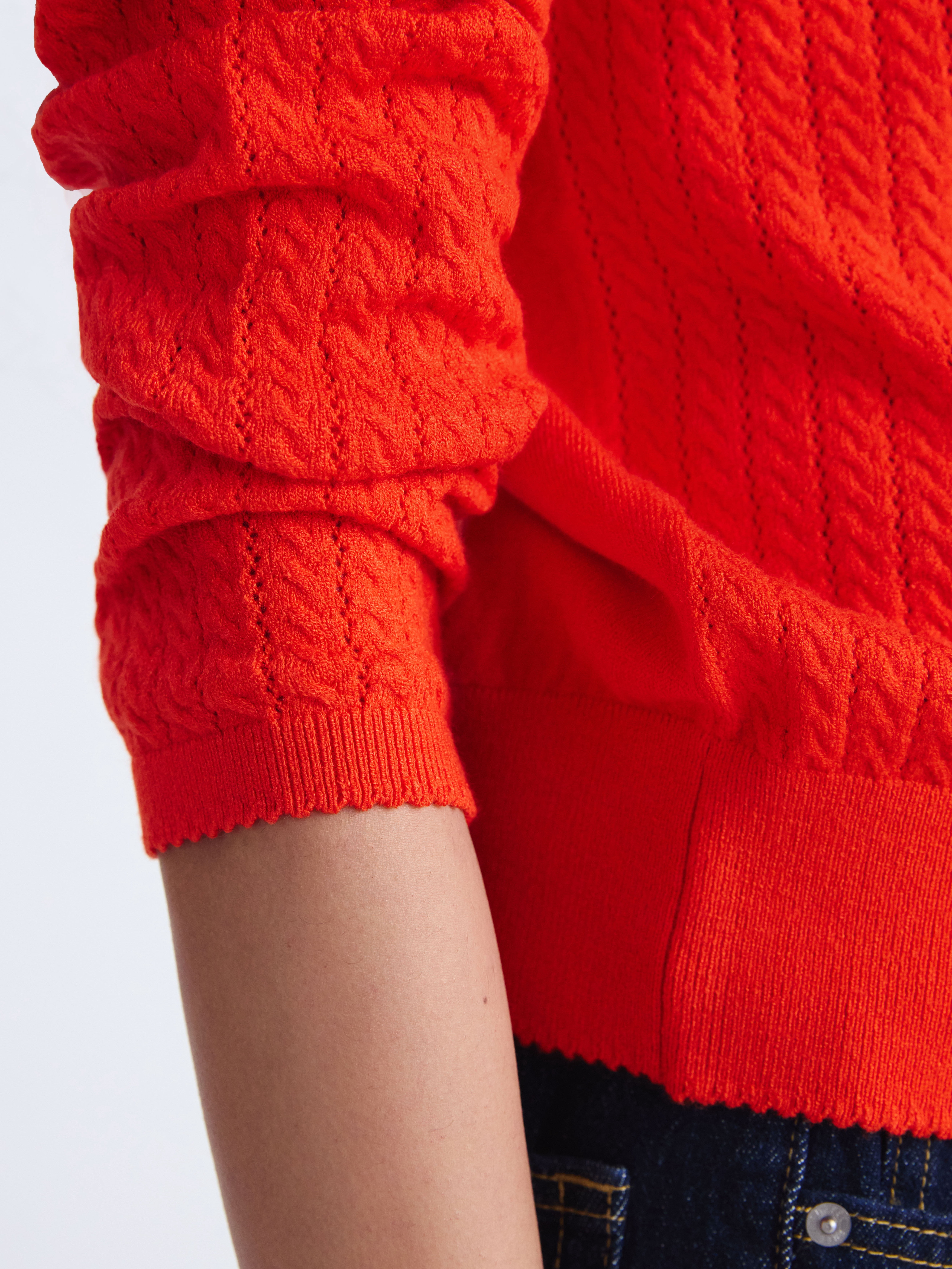 Free Assembly Women's and Women's Plus Cozy Yarn Welt Pocket Cable Cardigan Sweater, Midweight, Sizes XS-4X