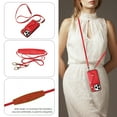 thumbnail image 4 of Compatible with iPhone 15 Wallet Cover, with Crossbody Shoulder Strap and Stand PU Leather Credit Card Holder Cell Accessories Phone Cover for iPhone 15 - Red, 4 of 14