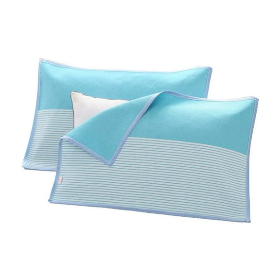 CASAFUN Pillow Covers back to School Supplies King Stripe Soft Brushed Microfiber Pillowcases with Hidden Zipper Closure Single Padded Four Seasons Bed Pillow Shams for Bedroom Sofa Car