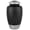 Black & Silver, variant on Aluminum Handcrafted Urn - Elegant Keepsake Holder for Adult Human Ashes (Ivory Mist & Pewter)
