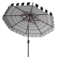thumbnail image 6 of Safavieh Elsa Fashion Line 9ft Metal Double Top Market Umbrella in Black/White, 6 of 6