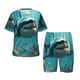 thumbnail image 1 of Balery Realistic Ocean Shark Conjunto de Pijama Infantil de Manga Corta con Estampado – Ropa de Dormir de Algodón Suave-Medium, 1 of 6