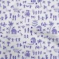 thumbnail image 1 of oneOone Silk Tabby Medium Purple Fabric Asian Floral Block Sewing Craft Projects Fabric Prints By Yard 42 Inch Wide, 1 of 4