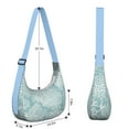 thumbnail image 4 of Ocean Beach and Starry Sky Crossbody Bag for Women Watercolor Abstract Geometric Crescent Corduroy Shoulder Sling Purse with Adjustable Strap, 4 of 5