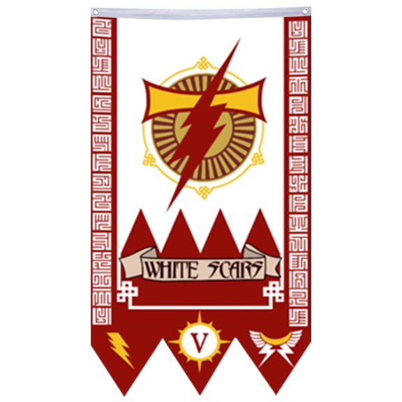 White Scars Flag Legion V Banner Home Yard Garden Decor 30x50 inch
