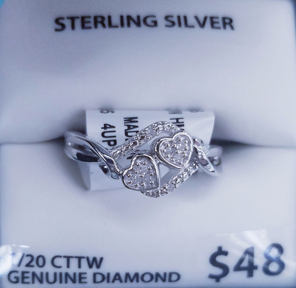 Hold My Hand 1/20 Cttw Hmh Two Hrt Rg