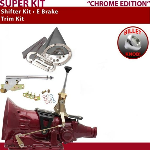 American Shifter FMX Shifter Kit Chrome 6 in. E Brake Trim Kit for EB826