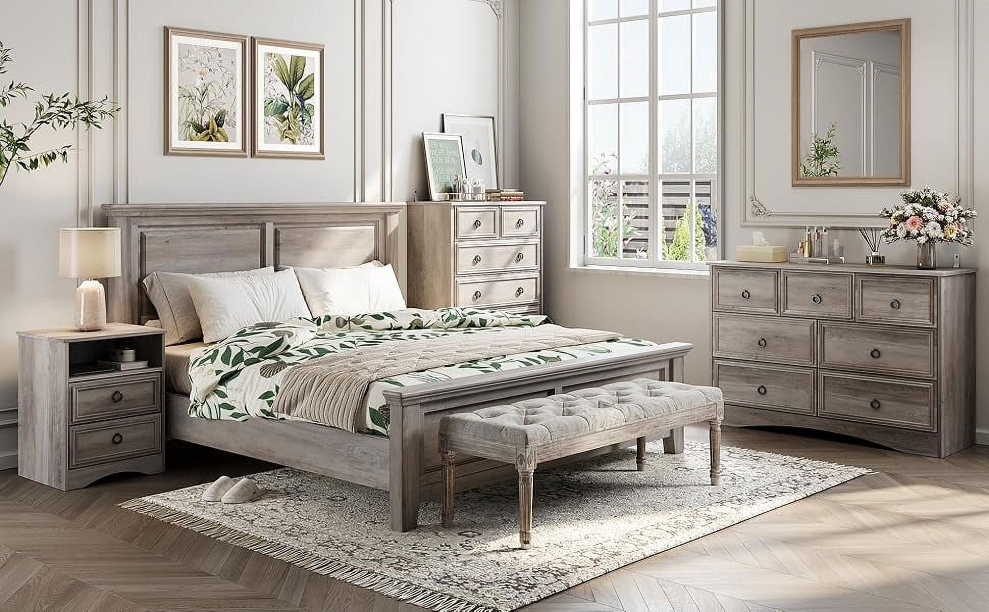 Blisswood 3 Piece Bedroom Furniture Set, High Gloss 2 Door 2 Drawers